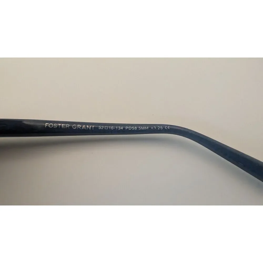 Foster Grant Blue Reading Glasses 52 16-134 +3.25